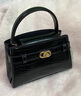 CHARLES&KEITH鱷魚(yú)紋凱莉包手提斜挎婚包包女包生日禮物CK2-50270880-1 Black黑色 S 曬單實(shí)拍圖