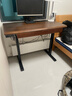 蘇木源 [京倉24H閃發(fā)] 電動(dòng)升降桌電腦電競桌臺式學(xué)習書(shū)桌實(shí)木辦公桌子 【插排款三節雙電機】黑胡桃色 120*60CM【加厚30mm桌面】 曬單實(shí)拍圖