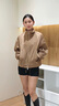 高梵羊毛超級(jí)殼5.0早秋外套女5分短款2025年新款巴恩風(fēng)休閑立領(lǐng)上衣 鎏金3號(hào) S (90-110斤) 曬單實(shí)拍圖