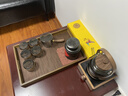 茶具泡茶器全套胡桃木黑晶爐煮茶器煮茶爐送禮品定制LOGO禮盒裝 煙灰希月壺六杯+胡桃木黑晶爐+禮 1L以上 曬單實(shí)拍圖