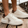 美國馬球協(xié)會(huì )（U.S.POLO ASSN.）秋季男鞋輕奢高端男士休閑鞋新款小白鞋男厚底增高鞋子百搭板鞋男 白棕 41 (255mm) 運動(dòng)碼 曬單實(shí)拍圖