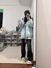 妙奕嘉棉服女冬季2025年新款棉襖學(xué)生棉衣厚外套短款襖子面包服寬松時(shí)尚 冰川藍美式豎條紋棉服 S 【建議118斤內】 曬單實(shí)拍圖