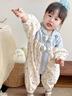 班喜迪嬰兒衣服秋裝嬰幼兒連體衣超萌寶寶哈衣爬服春秋季公主連帽外出服 米色 80cm 曬單實拍圖