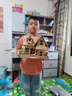 吉米兔（JIMITU）兒童手工房子diy紙板小屋制作材料幼兒園拼裝建筑模型紙盒玩具屋 大莊園【帶顏料】 曬單實(shí)拍圖