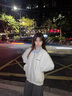 衣品元飛行服外套假兩件女款2025秋季新款寬松美式條紋拼接夾克棒球服 白色 L （115-135）斤 曬單實(shí)拍圖