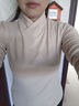 尚都比拉德絨內搭打底衫女秋冬加厚保暖上衣高級感修身長(cháng)袖t恤 杏色 M  曬單實(shí)拍圖