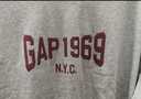 GAP男女裝2025秋季新款logo膠印寬松純棉圓領(lǐng)長袖衛(wèi)衣上衣788411 淺灰色 XL (180/100A) 亞洲尺碼 曬單實拍圖