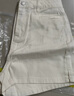 百圖betu女裝2025夏季新款牛仔短褲高腰時(shí)尚側開(kāi)叉洗水褲子女2504T73 白色 M 曬單實(shí)拍圖