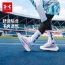 安德瑪（Under Armour）秋冬兒童防滑束帶跑步鞋男女大童網(wǎng)面透氣舒適耐磨運動(dòng)鞋2511106 曬單實(shí)拍圖