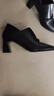 ZHR高跟單鞋女氣質(zhì)尖頭粗跟皮鞋女百搭時(shí)尚樂(lè )福鞋女 BQ116 黑色 37 曬單實(shí)拍圖