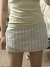 UR2025春季新款女裝高智感氣質(zhì)條紋超短款半裙UWJ550012 冷灰條紋 (偏短有內襯) S 曬單實(shí)拍圖