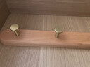 彩糖塘輕奢黑胡桃實(shí)木掛衣架子入戶(hù)門(mén)墻上黃銅掛衣鉤壁掛玄關(guān)木質(zhì)衣帽架 櫸木胡桃+6掛鉤【免打孔/打孔】 曬單實(shí)拍圖