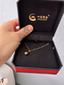 中國黃金（CHINA GOLD）水滴黃金項鏈女足金吊墜新年情人節禮物送女朋友老婆 金重約2.3g【足金項鏈】 曬單實(shí)拍圖