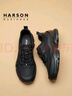哈森（Harson）男鞋秋季厚底休閑運動(dòng)鞋通勤戶(hù)外增高商務(wù)健步鞋 黑色 40 曬單實(shí)拍圖