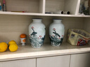 花瓶高級感輕奢景德鎮陶瓷青花手繪荷花花瓶中式玄關(guān)插花瓷器裝飾 手繪 墨彩荷塘月色羅漢瓶(送底座) 曬單實(shí)拍圖