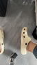 名創(chuàng)優(yōu)品（MINISO）洞洞鞋男女夏季外穿沙灘涼鞋防滑厚底踩屎感包頭涼拖鞋白色38-39 曬單實(shí)拍圖
