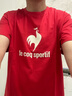 樂(lè )卡克（Le coq sportif）法國公雞男女春運動(dòng)休閑大logo短袖T恤 斗牛士紅 2XL 曬單實(shí)拍圖