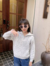 女童毛衣外套春秋2025新款韓系10歲女孩洋氣秋裝兒童拉鏈針織上衣 巖白色拉鏈毛衣【高品質(zhì)】 150 曬單實(shí)拍圖
