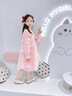 Dudant國際品牌女童連衣裙春秋2025新款裙子女孩秋裝高端禮服生日公主裙 粉色 130 cm 曬單實拍圖