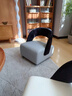 家逸（JIAYI）萬(wàn)向輪小凳子客廳家用高級感滑輪小板凳軟包靠背小椅子換鞋沙發(fā)凳 曬單實(shí)拍圖