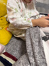 威爾貝魯（WELLBER）兒童睡衣家居服男女童竹棉紗布家居套裝25春夏花園小兔長(cháng)袖100 曬單實(shí)拍圖