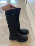 達芙妮秋冬新款女鞋長(cháng)筒馬丁靴拉鏈時(shí)尚休閑百搭單靴子女款 黑色 37 曬單實(shí)拍圖