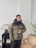 鴨鴨（YAYA）【320g充絨】羽絨服男短款2025冬季新款加厚零下極寒面包服外套 青光黑色 L (建議130-150斤) 曬單實(shí)拍圖
