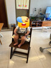 Nuskin寶寶餐椅六件套實(shí)木橡木成長(zhǎng)椅多功能兒童座椅嬰兒餐椅套裝暖棕色 曬單實(shí)拍圖