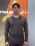 Leonisa加厚保暖內(nèi)衣男套裝發(fā)熱德絨中老年羊絨桑蠶絲保暖衣冬 棕褐色[桑蠶絲羊絨/適宜-25°-0 L 170 曬單實拍圖
