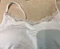 ubras劉雯同款25年新品帶胸墊含蠶絲吊帶背心女免穿文胸內搭美背打底 蕾絲短款-黑色 M 曬單實(shí)拍圖
