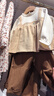 好孩子（gb）嬰兒衣服冬季新生兒連體衣夾棉兒童外出服嬰幼兒爬服寶寶連身衣 66碼白【3-6個月】【夾棉加厚】 曬單實拍圖