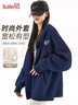 班尼路（Baleno）連帽開衫衛(wèi)衣女秋冬季2025新款潮牌星星長袖上衣寬松百搭外套女裝 曬單實(shí)拍圖