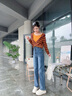 美麗衣櫥（BEAUTIFUL WARDROBE）美式復古牛仔褲女2025秋季直筒闊腿褲女寬松百搭拖地長(cháng)褲子女 曬單實(shí)拍圖