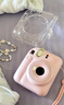 富士instax mini12 影像花室一次成像拍立得相機mini11升級版一鍵傻瓜照相機情人節日七夕節送女友禮品 淺櫻粉 官方標配+20張相紙 曬單實(shí)拍圖