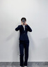 晨芙職業(yè)西裝女套裝氣質(zhì)英倫風(fēng)商務(wù)前臺面試正裝小西服外套工裝工作服 藍色外套+西褲 S 建議80-90斤 曬單實(shí)拍圖