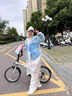 古旭自行車(chē)騎行雨衣初中學(xué)生專(zhuān)用上學(xué)長(cháng)款便攜全身防暴雨男女加厚雨披 分體*1套-白【均碼套裝】加厚雨褲送雨鞋 XXXL 【建議身高165CM以下】 曬單實(shí)拍圖