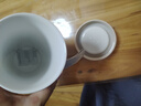 陶瓷保溫杯非涂層真陶瓷內膽水杯子可裝中藥保溫杯大容量便捷攜帶 米白色 曬單實拍圖