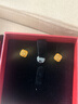 周六福  黃金耳釘女足金爆閃方糖耳飾送女友禮物 計價(jià) 2.11g 曬單實(shí)拍圖