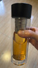 優(yōu)束茶水分離杯玻璃杯磁彈泡茶杯高硼硅水杯子男士雙層防燙便攜耐高溫 磁吸茶水分離杯【紳士黑】 400ml 升級茶倉 曬單實(shí)拍圖