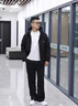 未盟冬季男防風保暖褲加絨加厚防風褲寬松束腳高腰外穿哈倫休閑褲子 黑色 防風褲-束腳 XL 曬單實拍圖