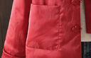 皮爾卡丹（pierre cardin）中式古風(fēng)浮雕提花棉外套女國風(fēng)小棉襖冬唐裝盤(pán)扣厚棉衣棉服 紅色 M 【95-115斤】 曬單實(shí)拍圖