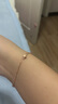 周大生18K金手鏈玫瑰金雙層貓眼砂圓珠O字手鏈生日禮物送女生約0.7g 曬單實拍圖