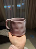 雅港陶瓷水杯套裝家用客廳早餐咖啡杯子女可愛(ài)大容量喝水耐熱馬克杯具 混色四杯裝+小號瀝水托盤(pán) 曬單實(shí)拍圖