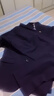 羅蒙（ROMON）【西服+馬甲+西褲】西服套裝男商務(wù)職業(yè)結婚禮服外套藏藍5XL 曬單實(shí)拍圖