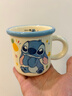 迪士尼防摔牛奶杯迪士尼高顏值水杯正版咖啡杯茶杯2025新款家用 史迪仔茗月杯 曬單實(shí)拍圖