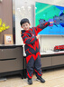 ULTRAMAN奧特曼衣服男童加絨加厚發(fā)光冬裝兒童賽羅男孩冬季套裝蜘蛛俠童裝 【貝利亞】（發(fā)光眼鏡胸燈） 130 【建議身高120-130cm】 曬單實(shí)拍圖