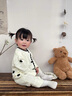 班喜迪嬰兒衣服秋裝嬰幼兒連體衣女寶寶外出爬服春秋季針織毛衣公主哈衣 米色 90cm 曬單實(shí)拍圖