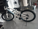 鳳凰（PHOENIX）兒童自行車(chē)山地車(chē)男女孩青少年大中童車(chē)學(xué)生變速越野賽車(chē)減震單車(chē) 免安裝【單速輻條輪】白藍 22寸【建議身高135-165cm】 曬單實(shí)拍圖