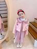 G.DUCKKIDS小黃鴨童裝女童套裝春秋款兒童連衣裙秋冬季小香風(fēng)女寶寶外套裙子 粉色 100 建議90-100cm3-4歲 曬單實(shí)拍圖