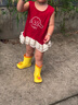 豬爸爸兒童雨鞋女童防滑雨靴男童寶寶幼兒防水學(xué)生小童女款小孩膠鞋 150 曬單實(shí)拍圖